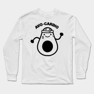 Avo-Cardio Funny Cute Food Cute Long Sleeve T-Shirt